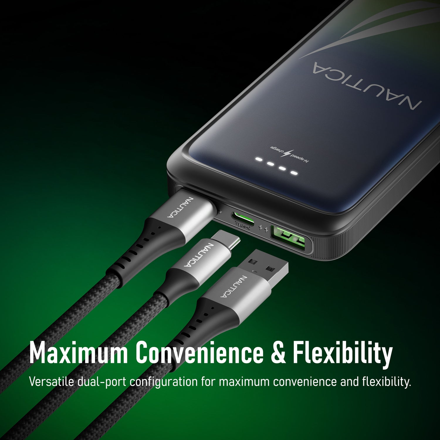 Nautica UCCPB08-03 20,000mAh Turan Power Bank with Fast Charging and Dual Ports