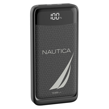 Nautica UCCPB10-03 10,000mAh Turbo Power Bank with Dual USB Ports and LED Display