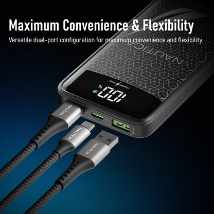 NAUTICA UCCPB11-03 20,000mAh Turbo Power Bank with Dual Output and LED Display