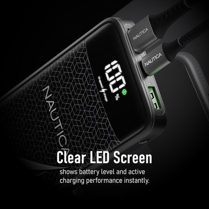 NAUTICA UCCPB11-03 20,000mAh Turbo Power Bank with Dual Output and LED Display