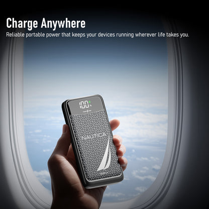 NAUTICA UCCPB12-03 30,000mAh Turbo Power Bank with Dual Charging and LED Display