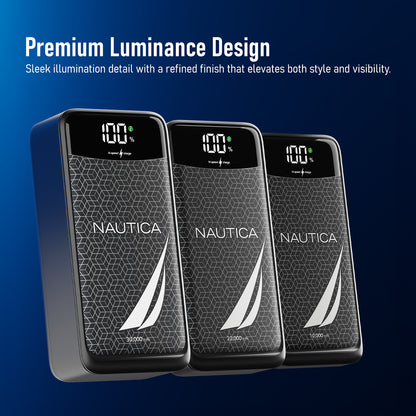 NAUTICA UCCPB12-03 30,000mAh Turbo Power Bank with Dual Charging and LED Display