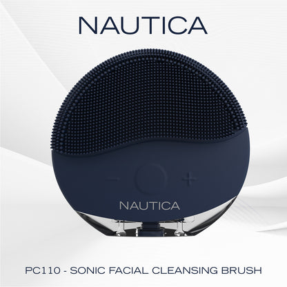 NAUTICA PC110 Sonic Facial Cleansing Brush with Night-Blue Ambient Light