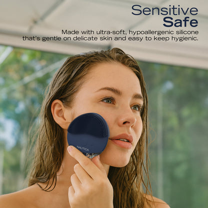 NAUTICA PC110 Sonic Facial Cleansing Brush with Night-Blue Ambient Light