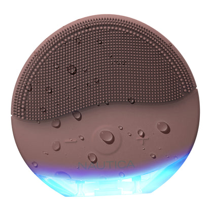 NAUTICA UCCPC01-29 Sonic Facial Cleansing Brush – Dual-Sided, Waterproof, Rechargeable, with Ambient Night Blue Light