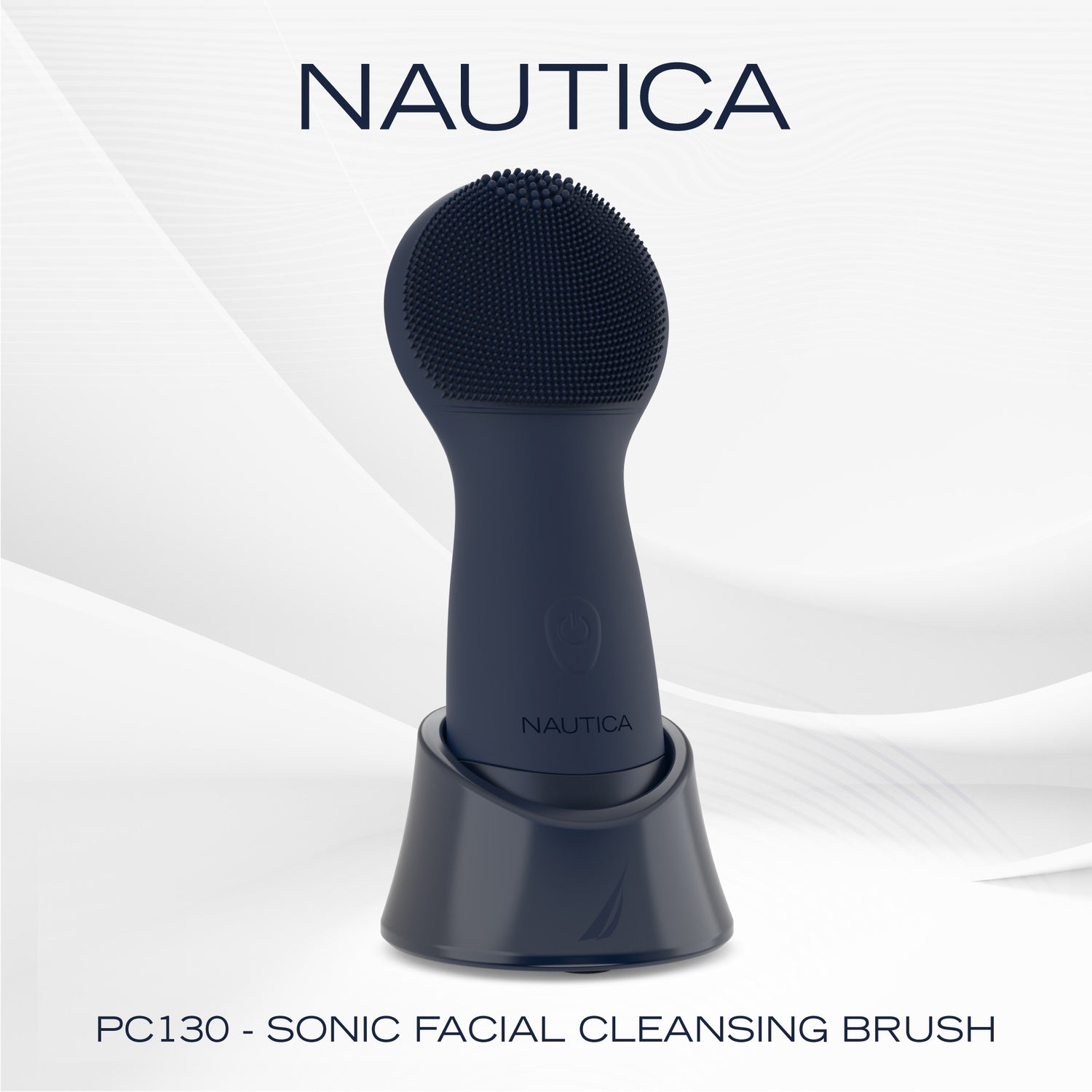 NAUTICA UCCPC03-01 PC130 Sonic Facial Cleansing Brush with Anti-Wrinkle Head and Night-Blue Ambient Light