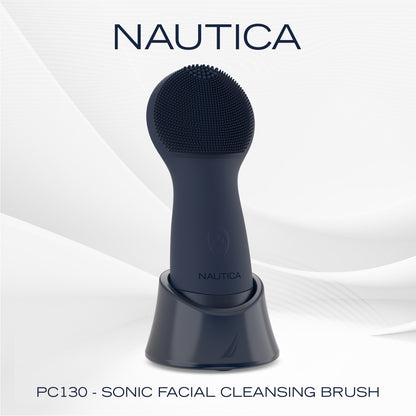 NAUTICA UCCPC03-01 PC130 Sonic Facial Cleansing Brush with Anti-Wrinkle Head and Night-Blue Ambient Light