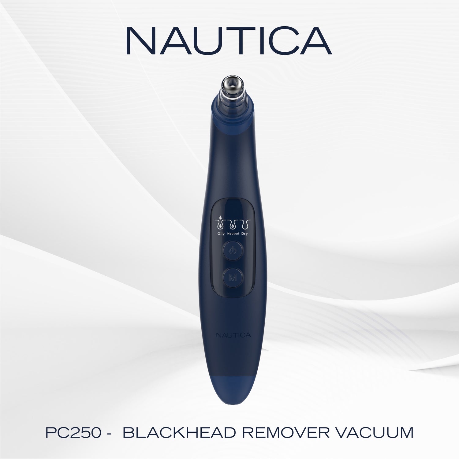 NAUTICA(R) Blackhead Remover Vacuum NVY - Portable Rechargeable Skin Care Device