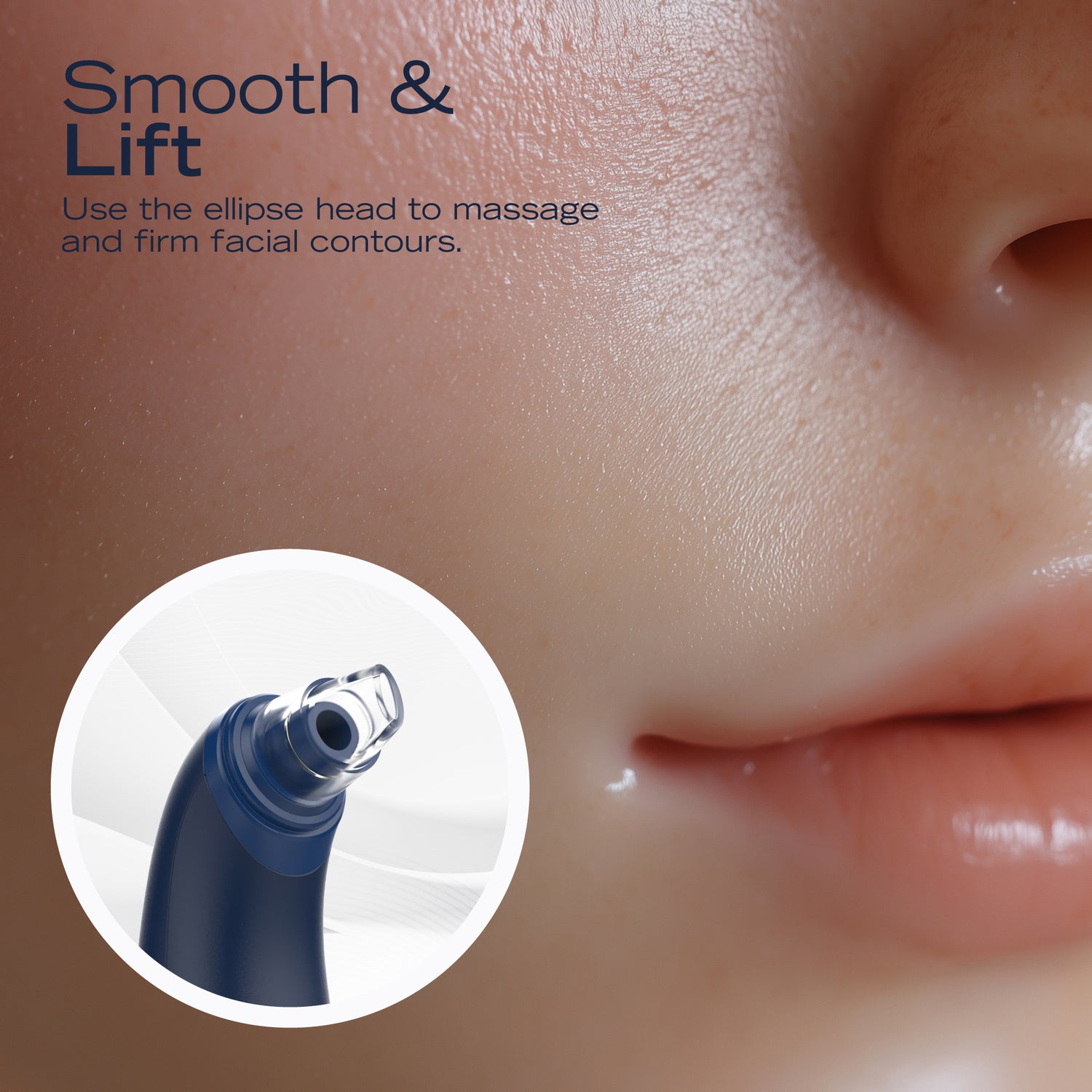 NAUTICA(R) Blackhead Remover Vacuum NVY - Portable Rechargeable Skin Care Device
