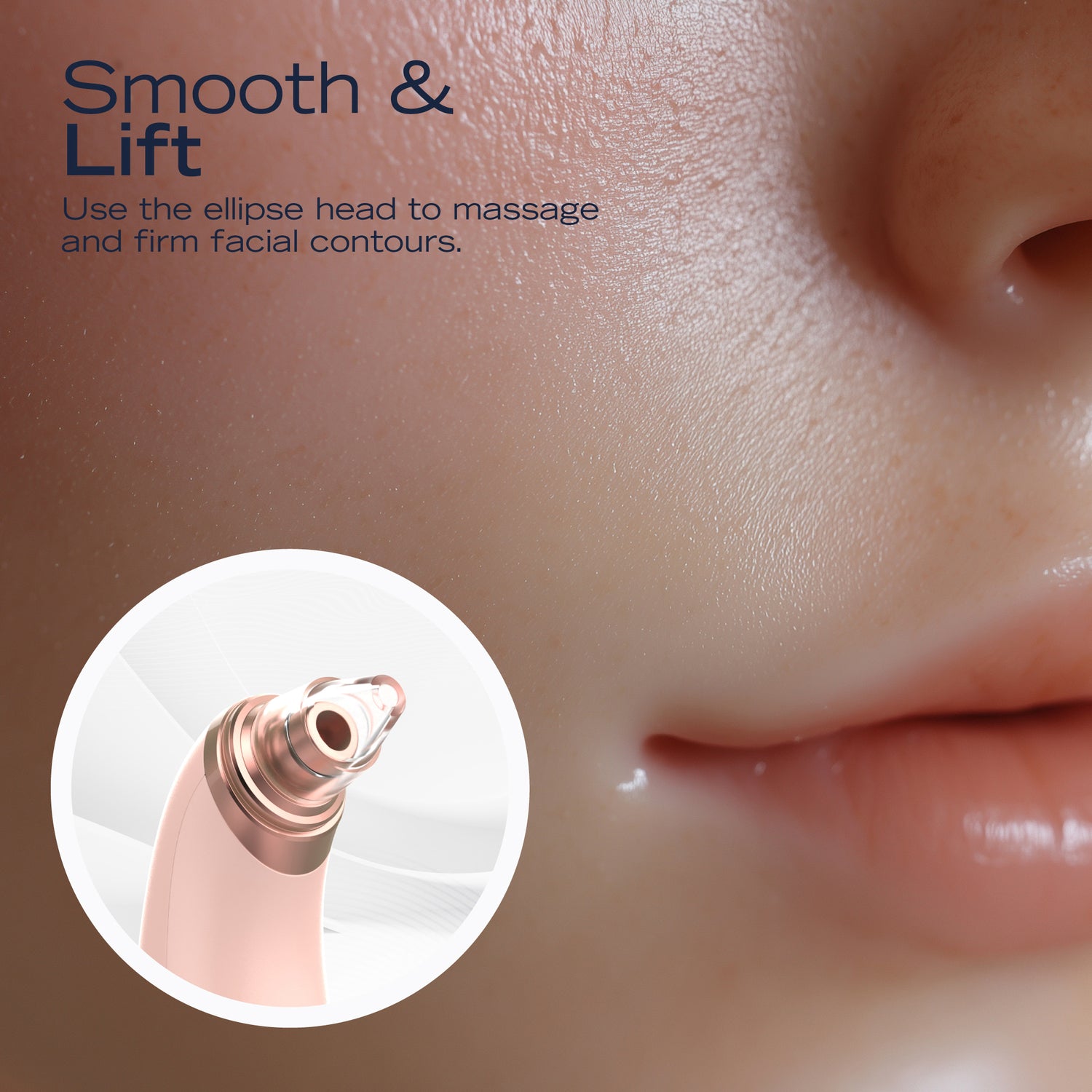 NAUTICA(R) Blackhead Remover VAC NUD - Portable Skin Purifier with Adjustable Suction Levels and Interchangeable Heads