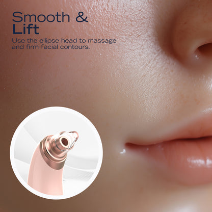 NAUTICA(R) Blackhead Remover VAC NUD - Portable Skin Purifier with Adjustable Suction Levels and Interchangeable Heads
