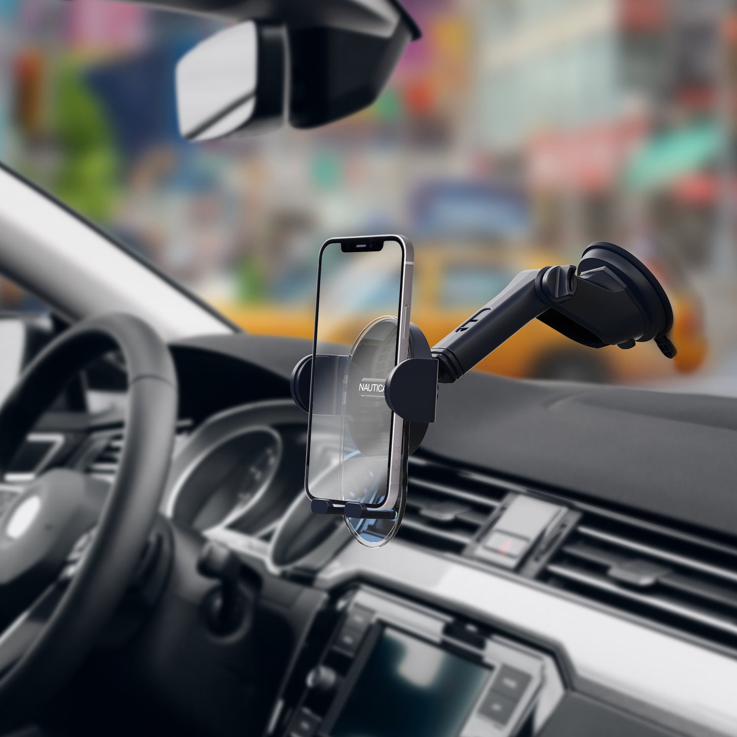 Nautica UCCPH03 Uni Car Phone Holder - Urban Navy with 3-in-1 Mounting System and 360° Rotation