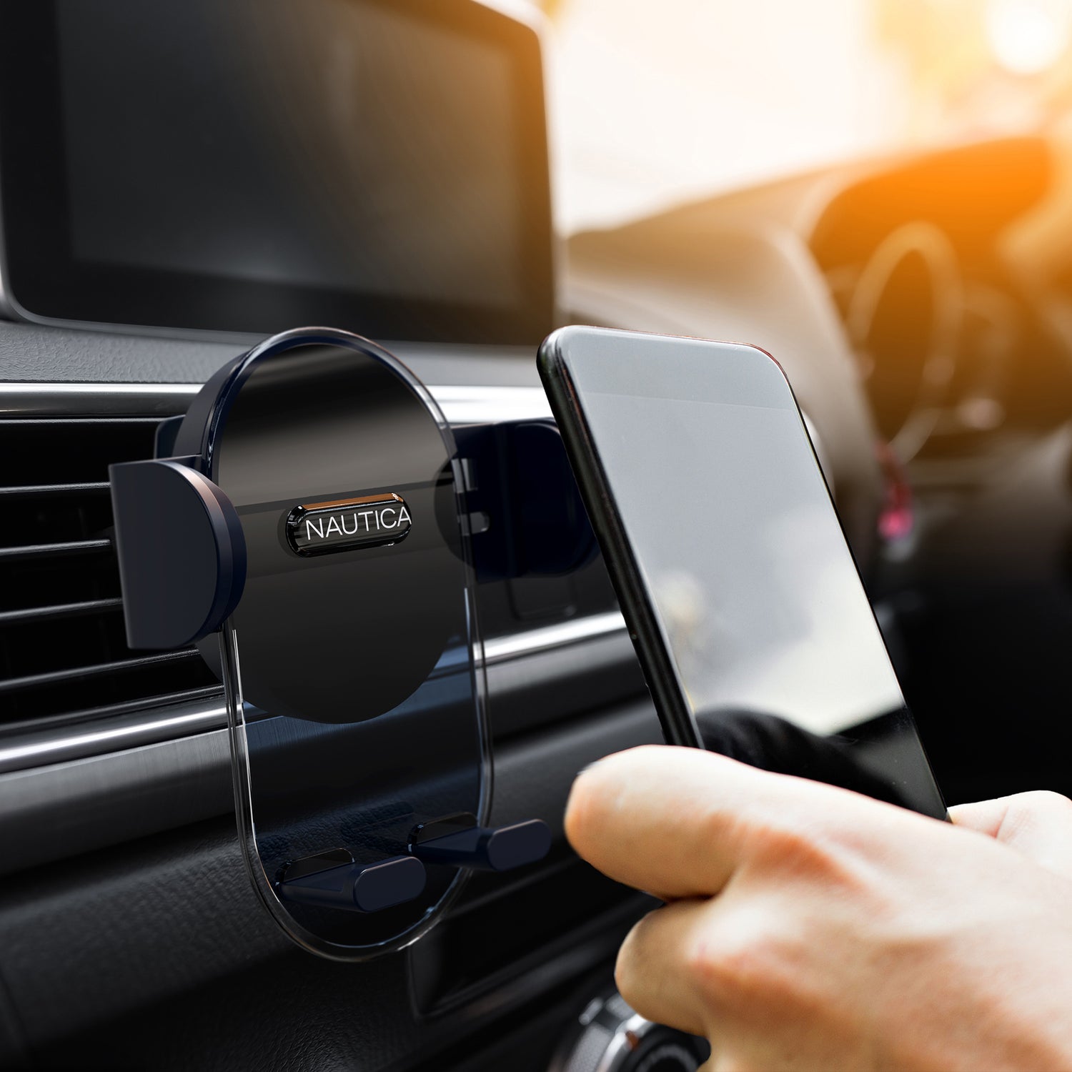 Nautica UCCPH03 Uni Car Phone Holder - Urban Navy with 3-in-1 Mounting System and 360° Rotation