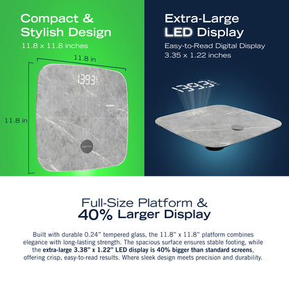 NAUTICA UCCSC02-11 Smart Body Scale with Bluetooth and Large LED Display