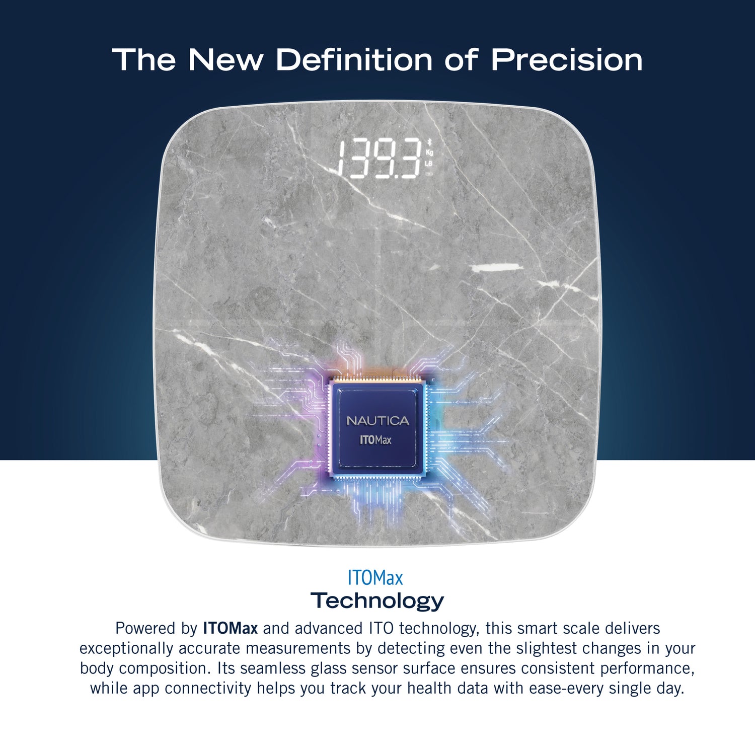 NAUTICA UCCSC02-11 Smart Body Scale with Bluetooth and Large LED Display