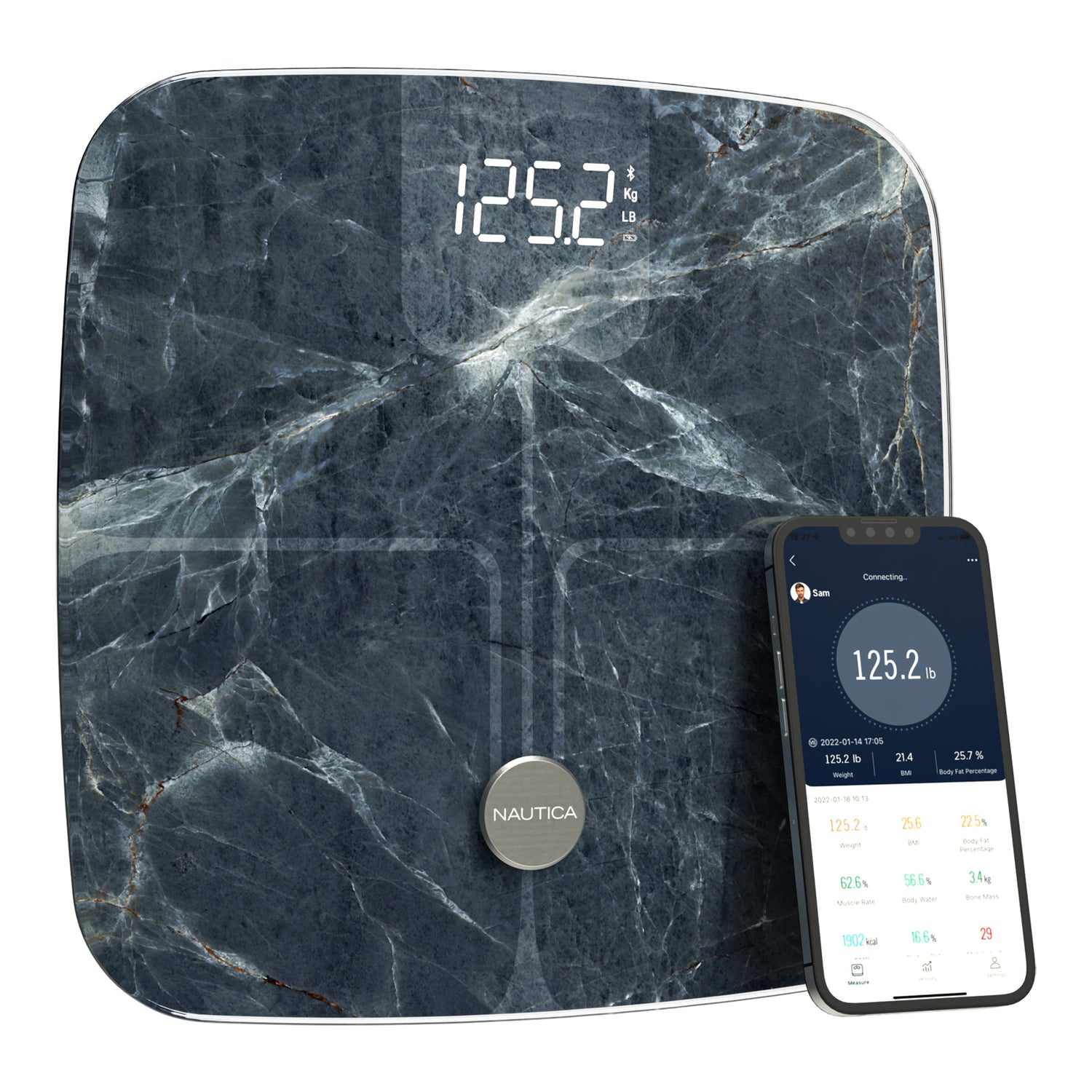 NAUTICA UCCSC02-12 Smrt Body Scale with Bluetooth and 12 Metrics