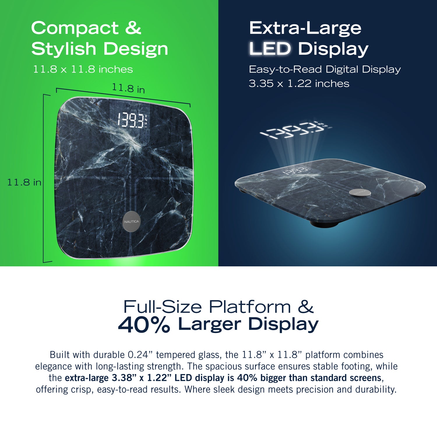 NAUTICA UCCSC02-12 Smrt Body Scale with Bluetooth and 12 Metrics