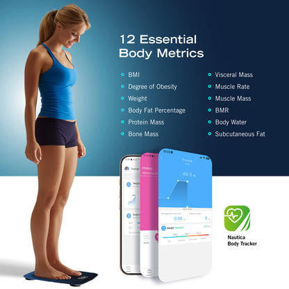 NAUTICA UCCSC02-12 Smrt Body Scale with Bluetooth and 12 Metrics