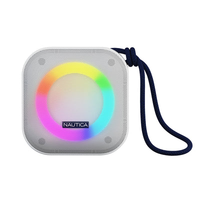 Nautica SP400 WRLS Urban White Bluetooth Portable Speaker with Passive Subwoofer and Ambient Lighting