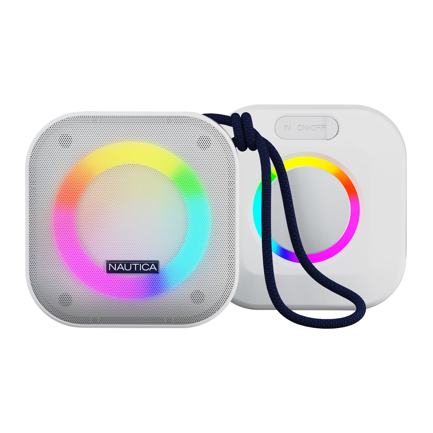 Nautica SP400 WRLS Urban White Bluetooth Portable Speaker with Passive Subwoofer and Ambient Lighting