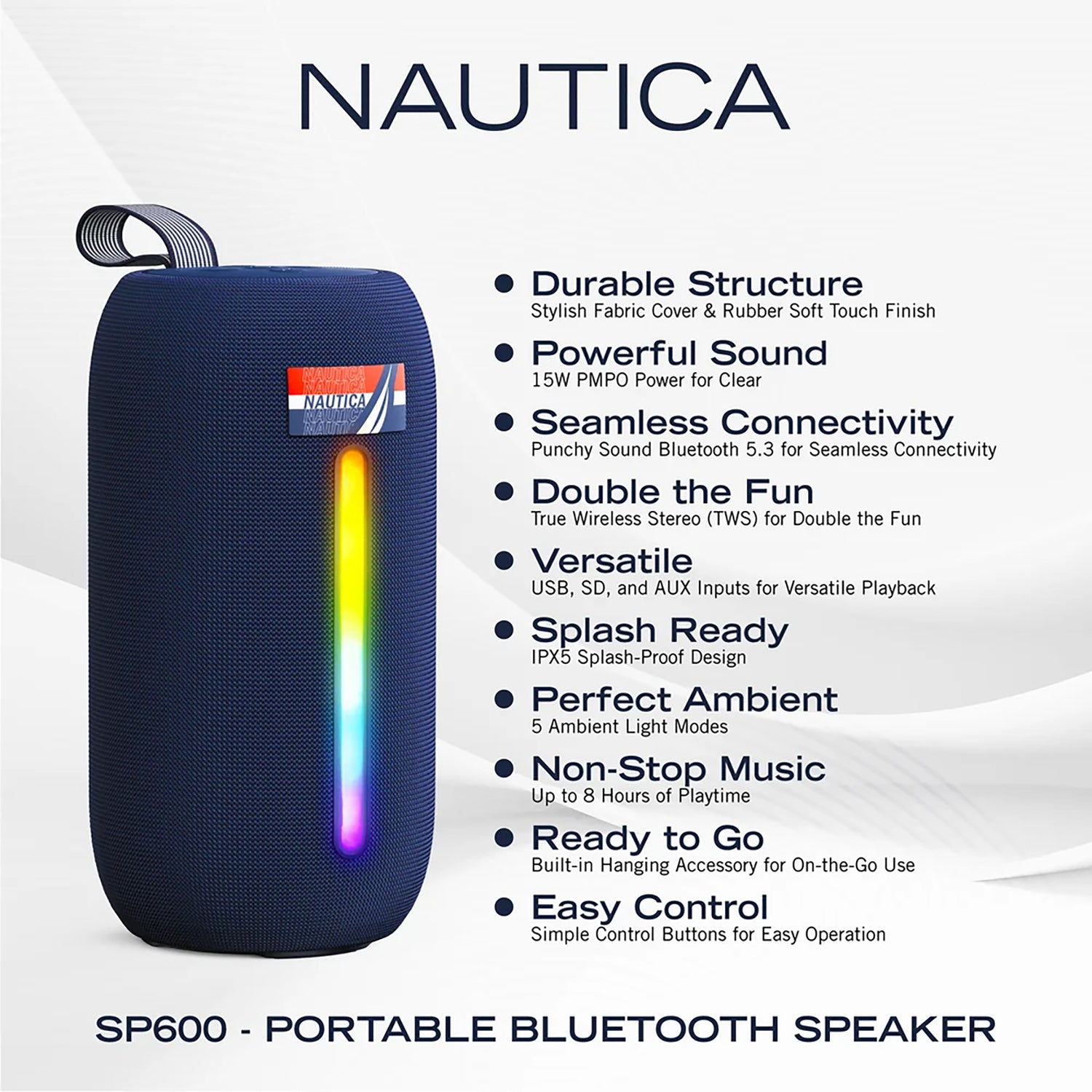 Nautica SP610 WRLS Wireless Bluetooth Speaker in Urban Navy - Part UCCSP10-01