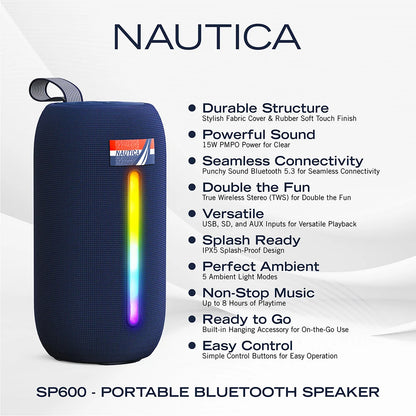 Nautica SP610 WRLS Wireless Bluetooth Speaker in Urban Navy - Part UCCSP10-01