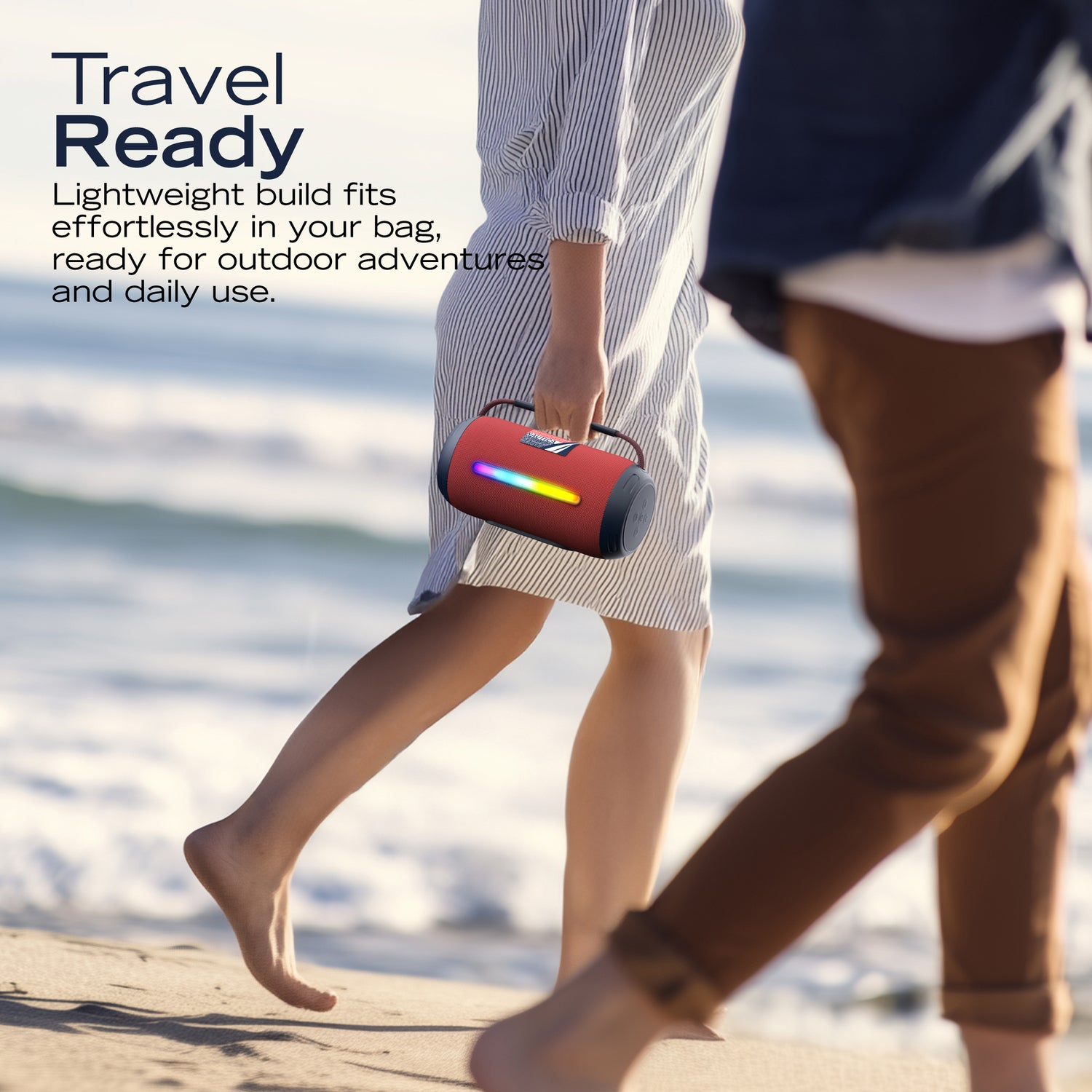 Nautica SP610 WRLS Urban NVR Bluetooth Portable Speaker with 15W Power and Ambient Light Modes