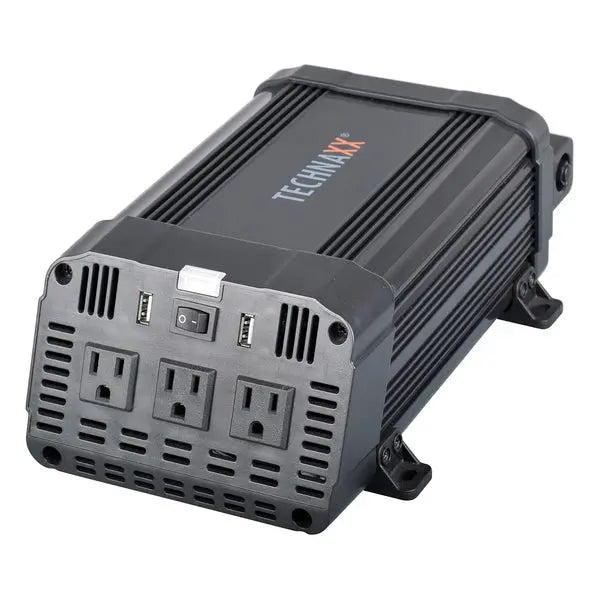 TechNaxx 1200W Power Inverter TE16 with USB and Safety Features