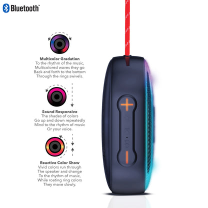 RCA DISCO-101 Portable Bluetooth Mini Speaker with RGB Flame Effect Lighting