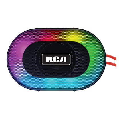 RCA DISCO-101 Portable Bluetooth Mini Speaker with RGB Flame Effect Lighting
