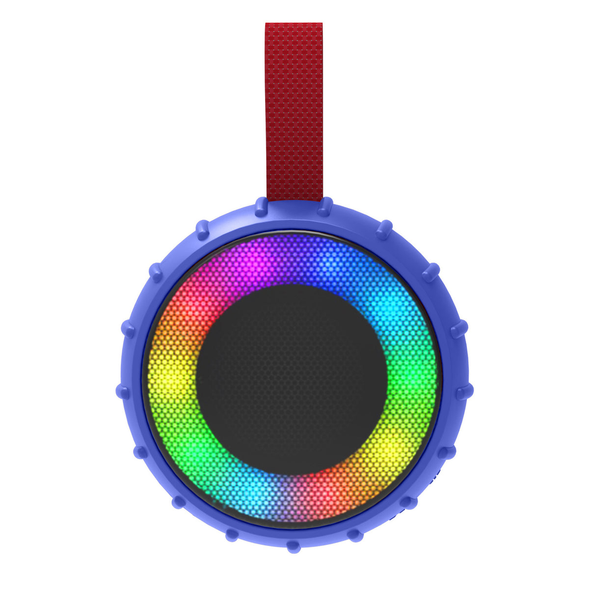 RCA FLAME-101BLUE 2-Inch Mini Bluetooth Party Speaker with RGB Flame-Effect Lighting, Blue