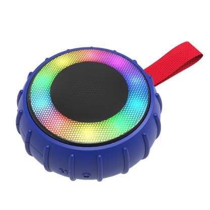 RCA FLAME-101BLUE 2-Inch Mini Bluetooth Party Speaker with RGB Flame-Effect Lighting, Blue