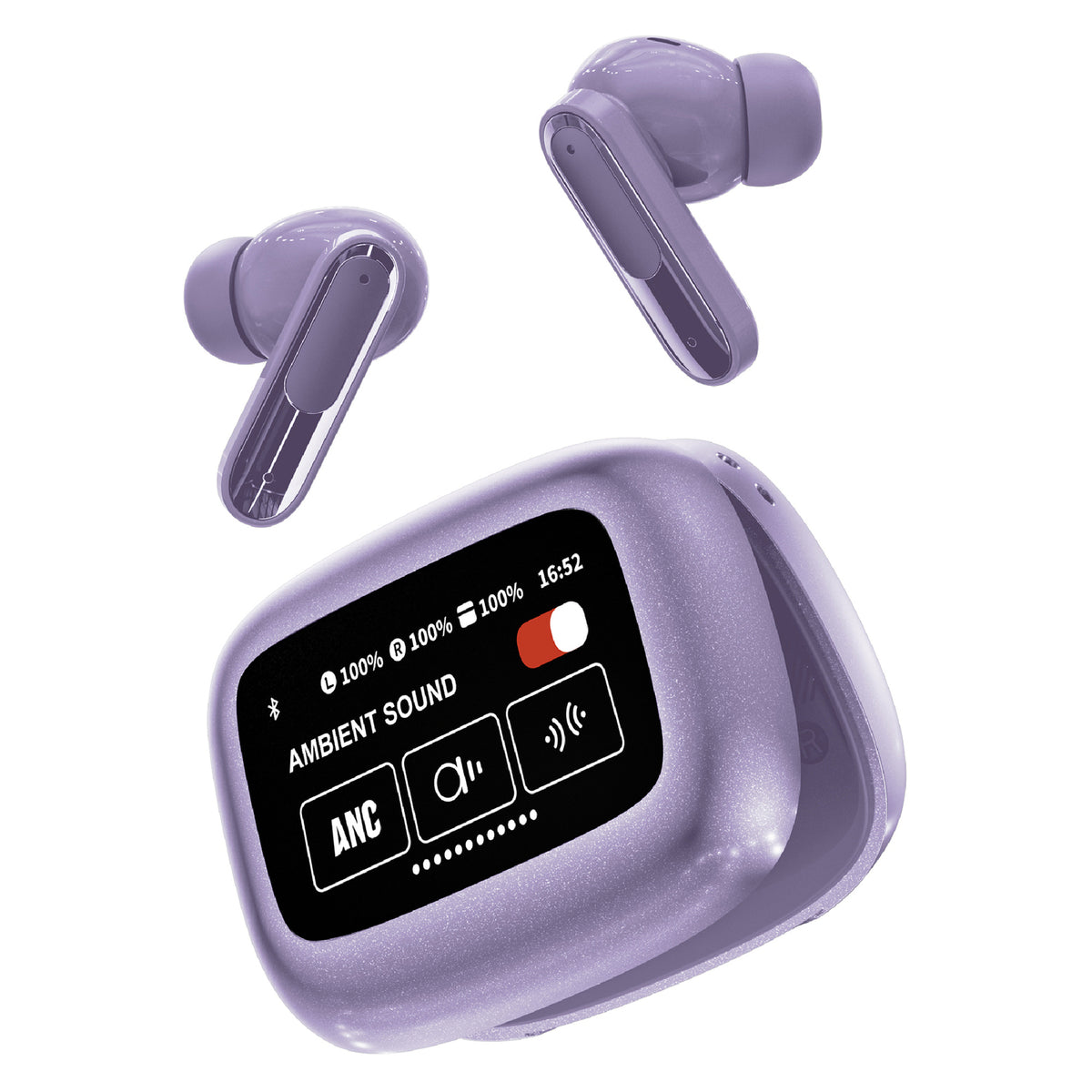 RCA WAVE-45PUR True Wireless Earbuds with Active Noise Cancellation, Purple