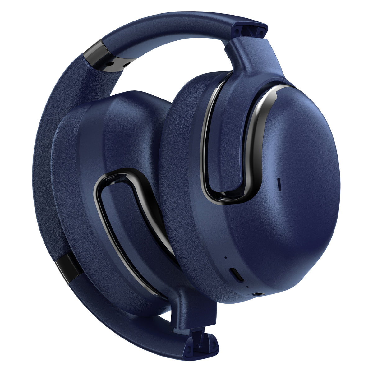 RCA WAVE-76NVY Wireless Bluetooth Headphones with Active Noise Cancellation, Navy