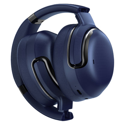 RCA WAVE-76NVY Wireless Bluetooth Headphones with Active Noise Cancellation, Navy