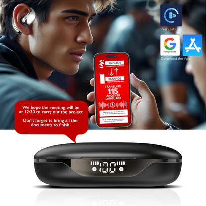 RCA WAVE-88BLK AI Translation Wireless Bluetooth Earbuds, Black