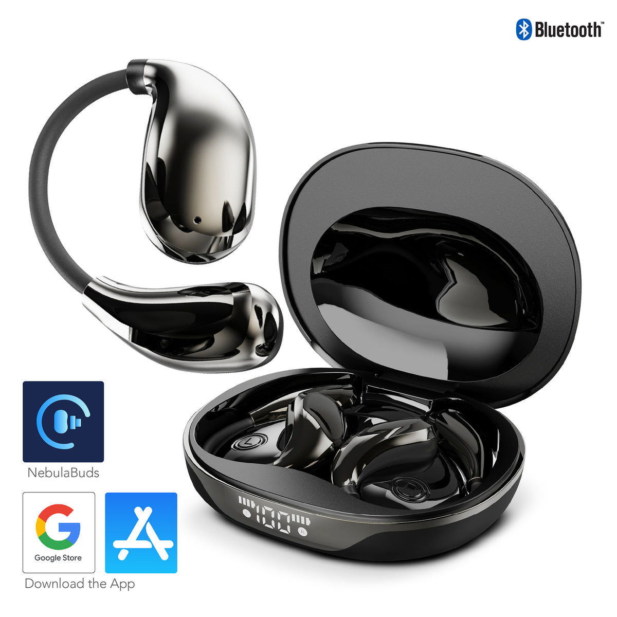 RCA WAVE-88BLK AI Translation Wireless Bluetooth Earbuds, Black