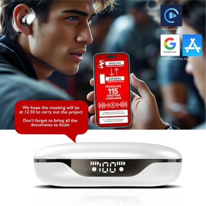 RCA WAVE-88WHT AI Translation True Wireless Earbuds, White