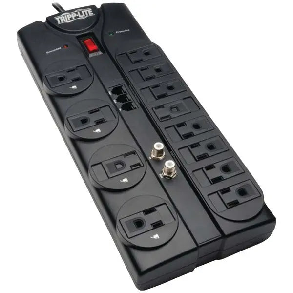 Tripp Lite TLP1208TELTV 12-Outlet Surge Protector with Coax and Telephone Protection
