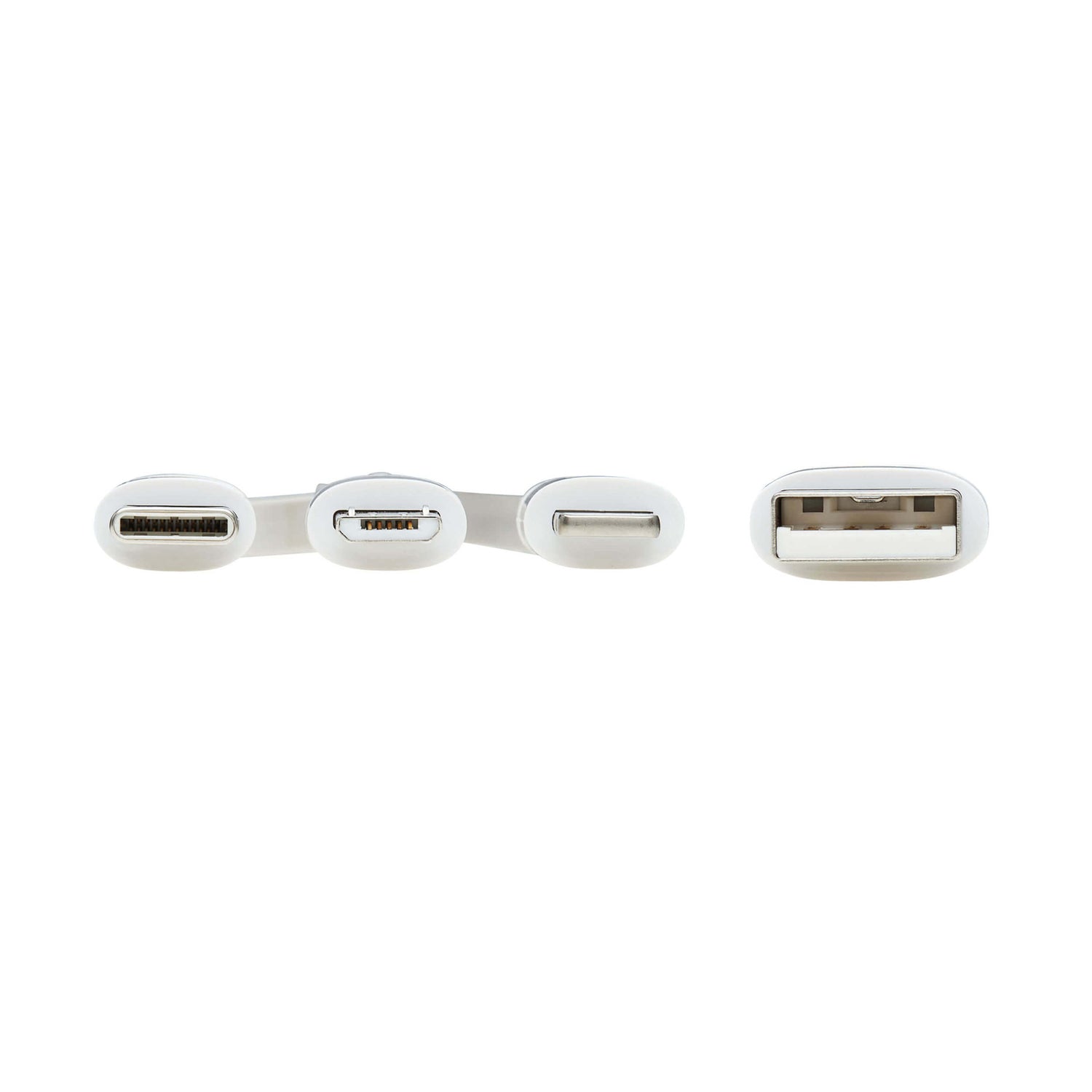 Tripp Lite by Eaton M101AB-004-LMCW Safe-IT 4 ft USB-A to Lightning, Micro-USB and USB-C Charge and Sync Cable