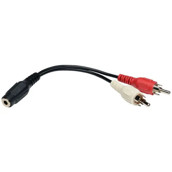 Tripp Lite P316-06N 6-Inch 3.5mm Female to 2 RCA Male Audio Adapter