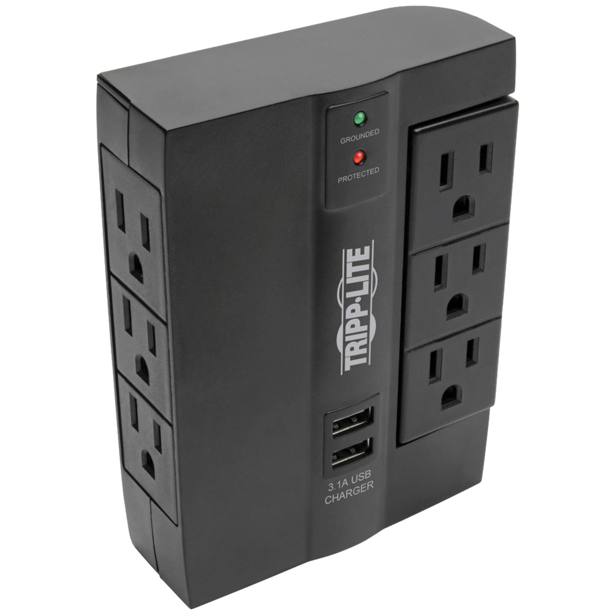 Tripp Lite by Eaton SWIVEL6USB 6-Outlet Direct-Plug Surge Protector with USB Charging