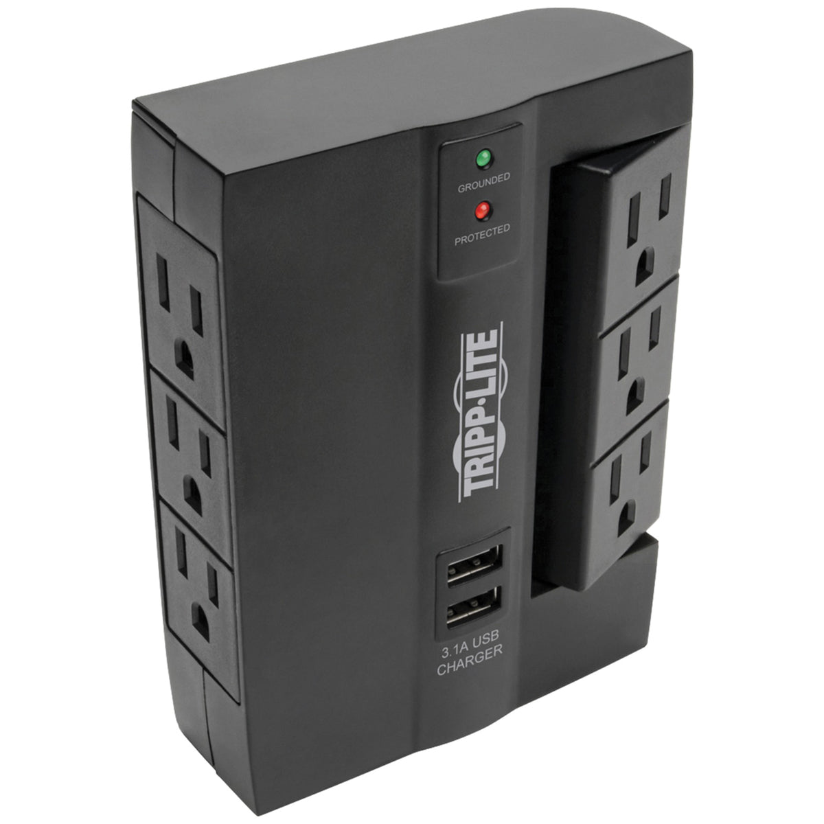 Tripp Lite by Eaton SWIVEL6USB 6-Outlet Direct-Plug Surge Protector with USB Charging