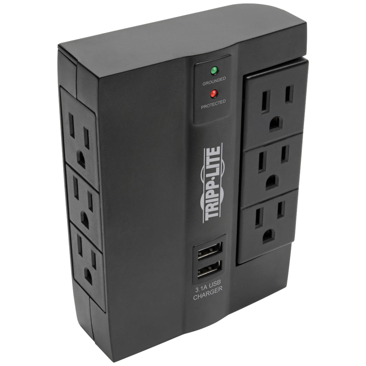 Tripp Lite by Eaton SWIVEL6USB 6-Outlet Direct-Plug Surge Protector with USB Charging