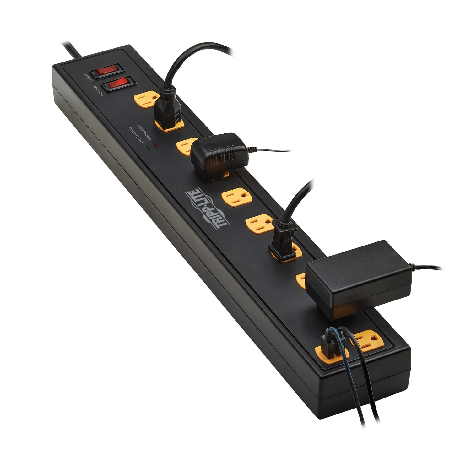 Tripp Lite by Eaton TLP1006USB Protect It! 10-Outlet Surge Protector with USB Charging and LED Light Bars