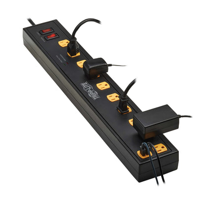 Tripp Lite by Eaton TLP1006USB Protect It! 10-Outlet Surge Protector with USB Charging and LED Light Bars
