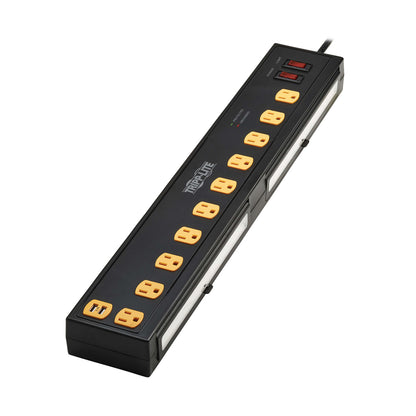 Tripp Lite by Eaton TLP1006USB Protect It! 10-Outlet Surge Protector with USB Charging and LED Light Bars