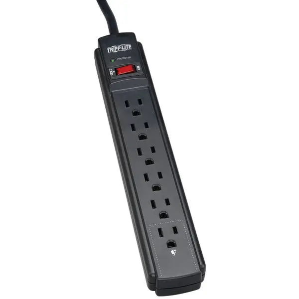 Tripp Lite TLP606B 6-Outlet Surge Protector with EMI/RFI Noise Filtering and Lifetime Warranty