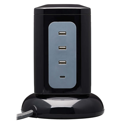 Tripp Lite by Eaton TLP606UCTOWER 6-Outlet Tower Surge Protector with USB-C and USB-A Charging