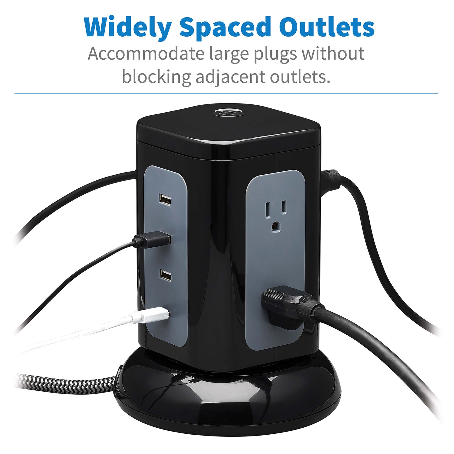 Tripp Lite by Eaton TLP606UCTOWER 6-Outlet Tower Surge Protector with USB-C and USB-A Charging